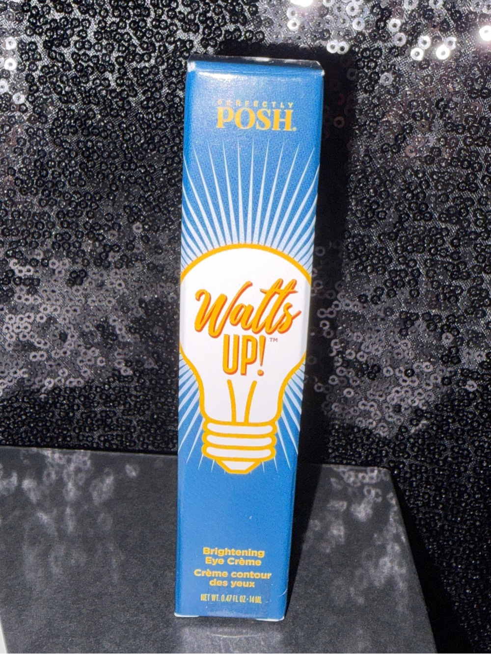 Perfectly Posh Watts Up! Brightening Eye Crème — blue and yellow